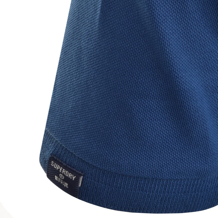 Alternative Image for ProductSuperdry Grandad Collar Polo Shirt Blue3
